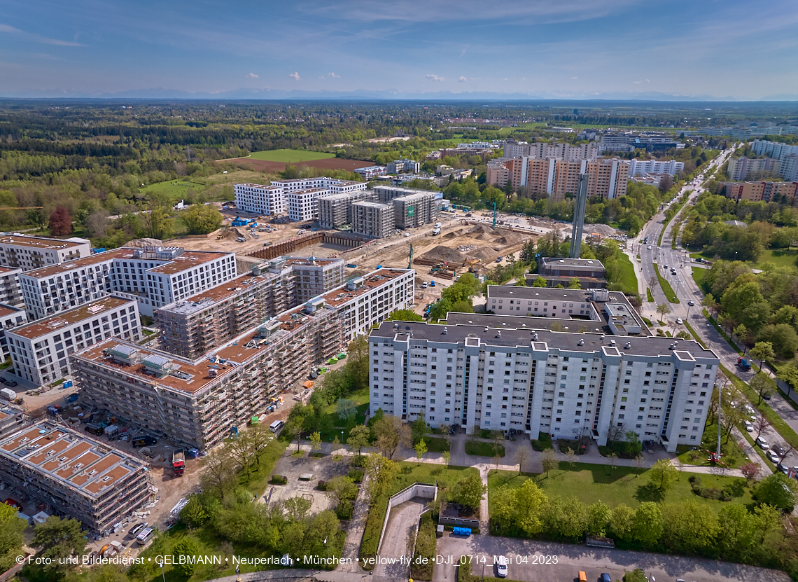 04.05.2023 - Luftbilder vom Alexisqaurtier und Pandion Verde in Neuperlach 04.05.2023 - Luftbilder vom Alexisqaurtier und Pandion Verde in Neuperlach